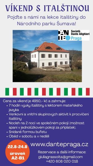 Scopri di più sull'articolo VÍKEND S ITALŠTINOU NA ŠUMAVĚ 22.8 – 24.8